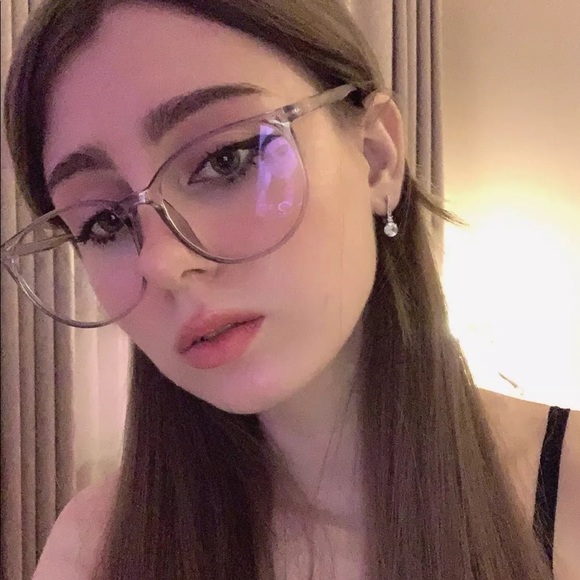 Glass frames optical transparent blue light blocking glasses computer round pink - Picture 13 of 16